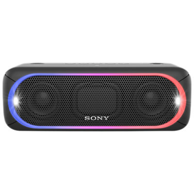 Sony SRS-XB30 Extra Bass Water-Resistant Bluetooth NFC Portable Speaker with LED Ring & Strobe Lighting Black